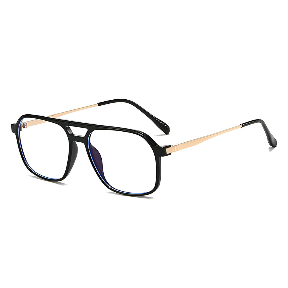 Okulary komputerowe unisex Techsuit 83092, antyniebieskie światło, czarno-złote