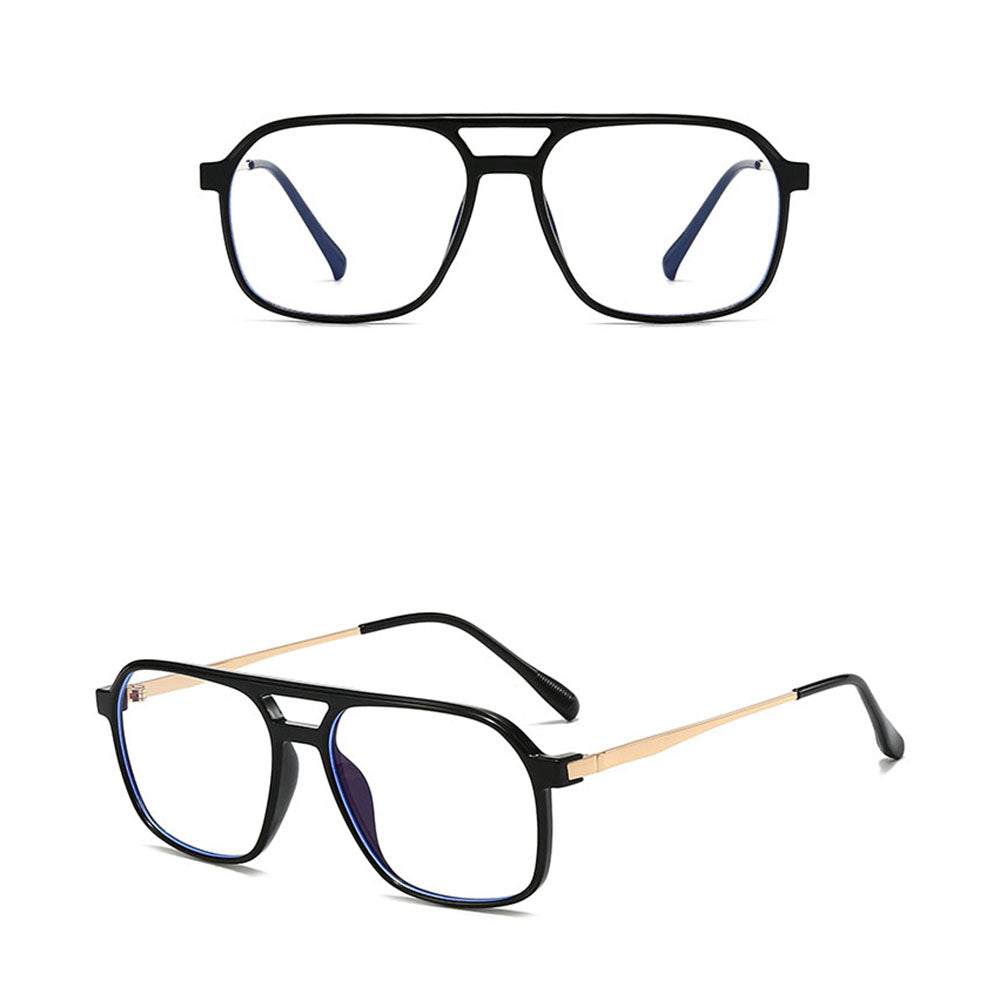Okulary komputerowe unisex Techsuit 83092, antyniebieskie światło, czarno-złote