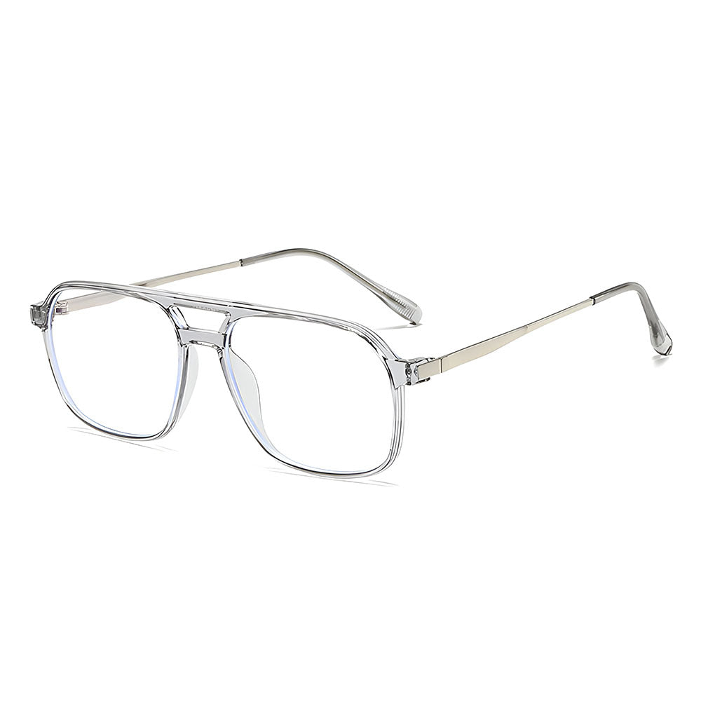Okulary do komputera unisex Techsuit 83092, antyniebieskie światło, przezroczysto-srebrne