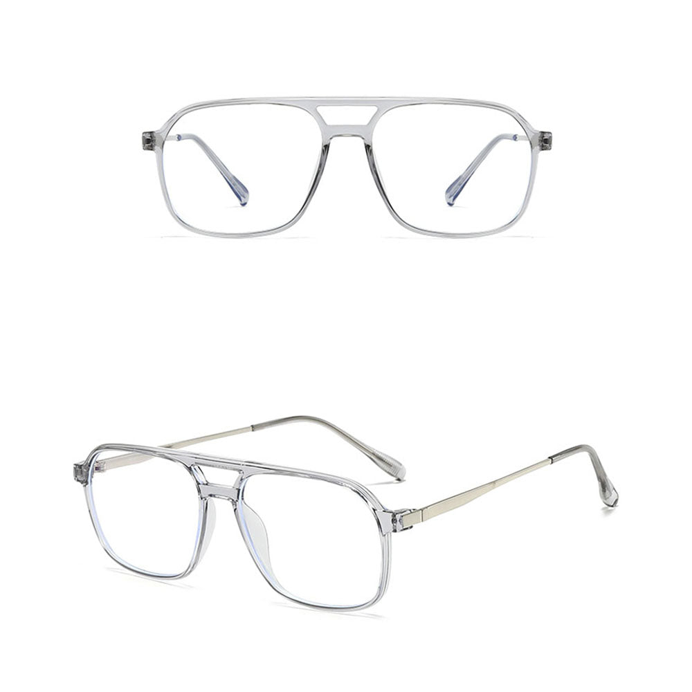 Okulary do komputera unisex Techsuit 83092, antyniebieskie światło, przezroczysto-srebrne