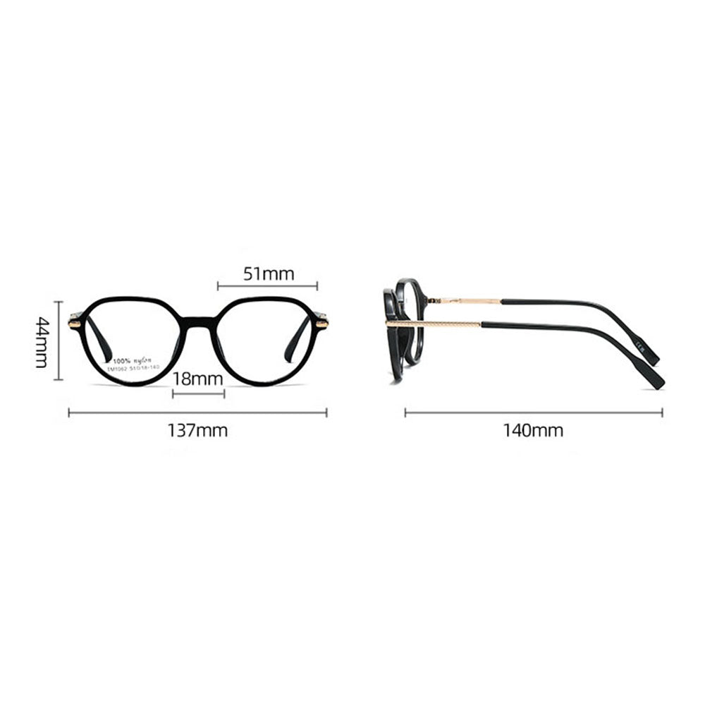 Okulary komputerowe unisex Techsuit TM1062, antyniebieskie światło, czarne