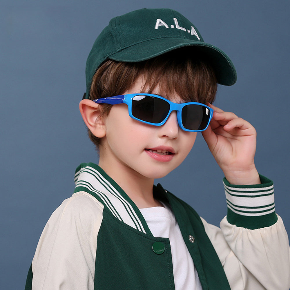 Sportowe okulary przeciwsłoneczne dla dzieci Techsuit 8202-C30, polaryzacyjne, czerwono-różowe