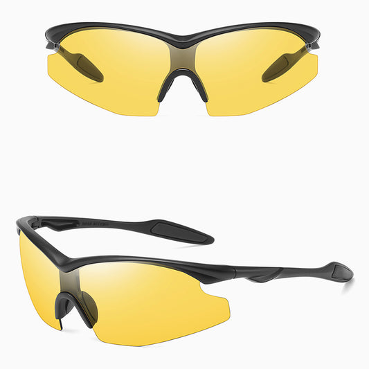 Okulary rowerowe unisex Techsuit 1806, ochrona UV, czarno-żółte