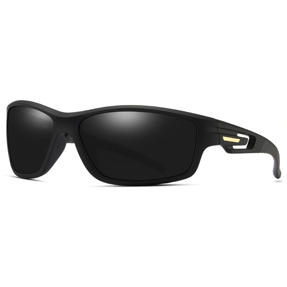 Okulary rowerowe unisex Techsuit 201910, polaryzacyjne, czarne