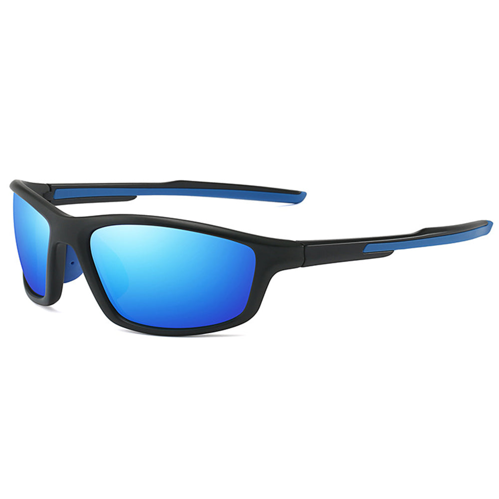 Okulary rowerowe unisex Techsuit 3047, ochrona UV, niebieskie