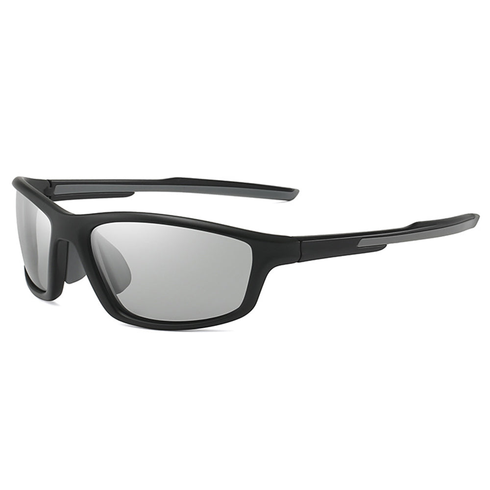 Okulary rowerowe unisex Techsuit 3047, ochrona UV, czarne przezroczyste