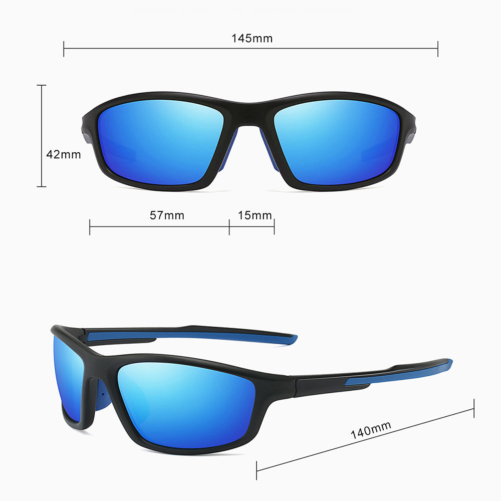 Okulary rowerowe unisex Techsuit 3047, ochrona UV, czarne przezroczyste