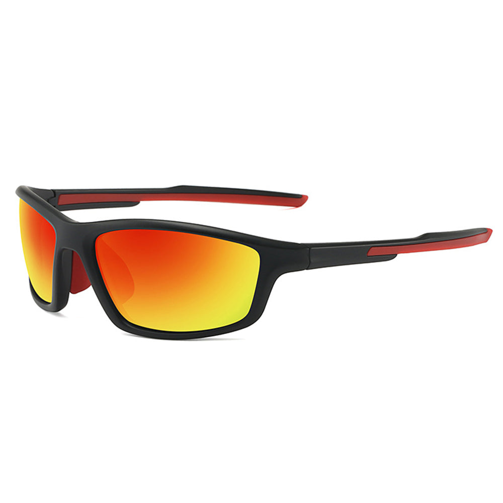 Okulary rowerowe unisex Techsuit 3047, ochrona UV, pomarańczowe