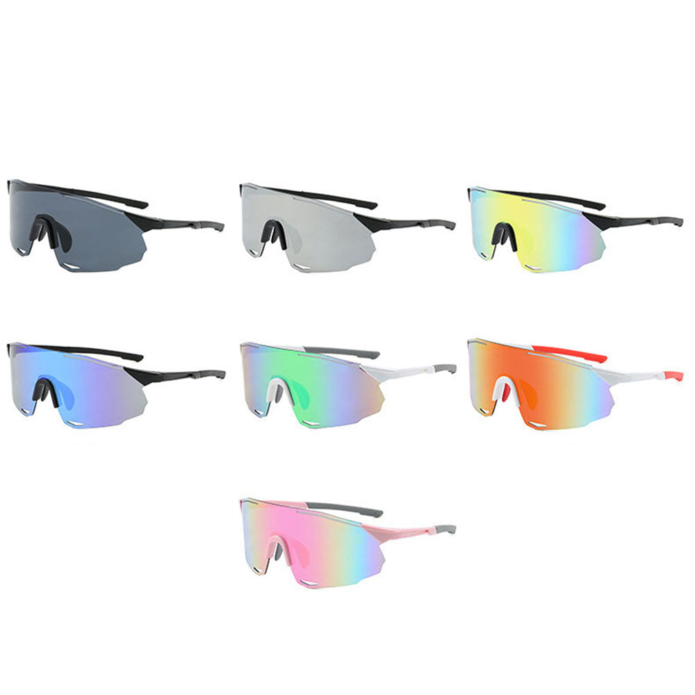 Okulary rowerowe unisex Techsuit 8853, czarno-srebrne