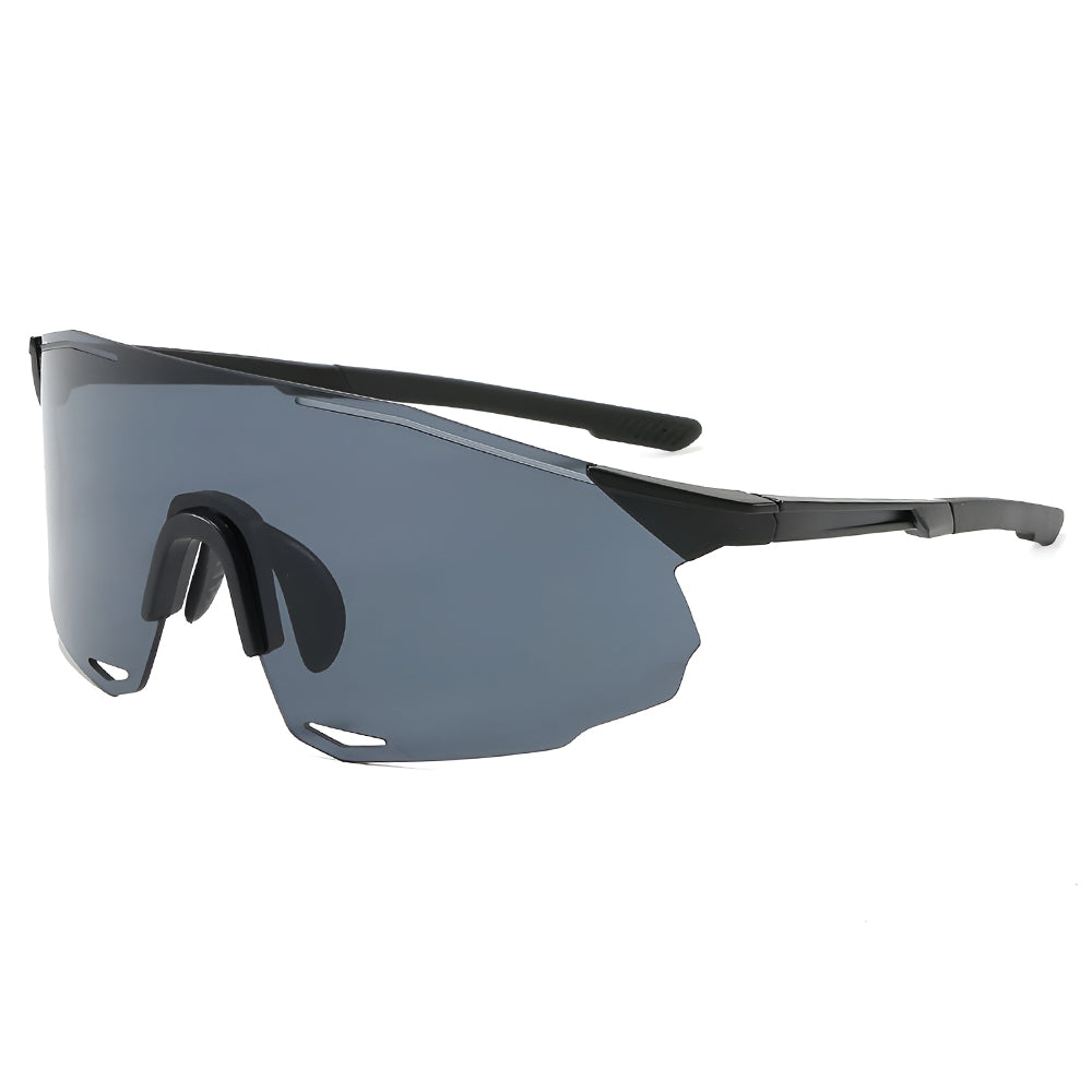 Okulary rowerowe unisex Techsuit 8853, czarno-szare
