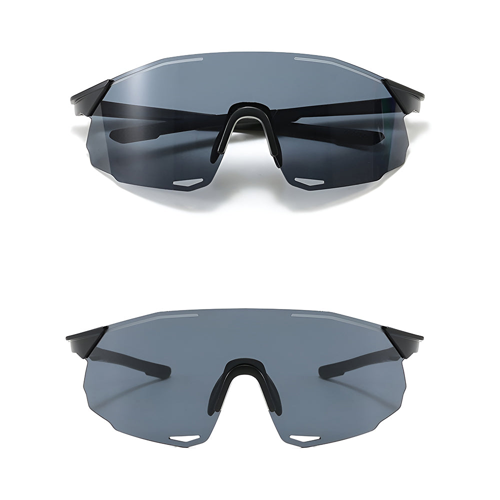 Okulary rowerowe unisex Techsuit 8853, czarno-szare