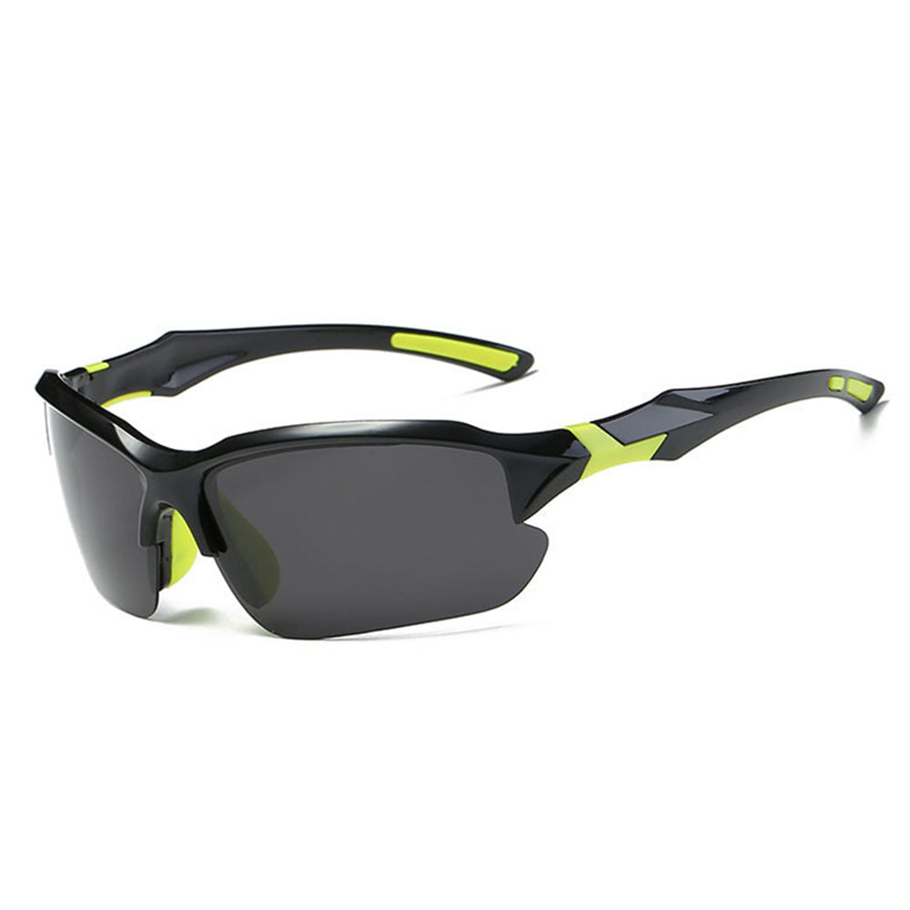 Okulary rowerowe unisex Techsuit 9301, ochrona UV, czarno-zielone