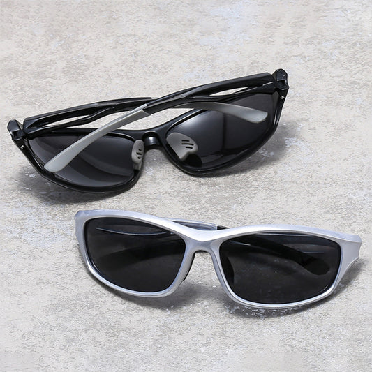 Okulary rowerowe unisex Techsuit 9309, polaryzacyjne, czarno-niebieskie