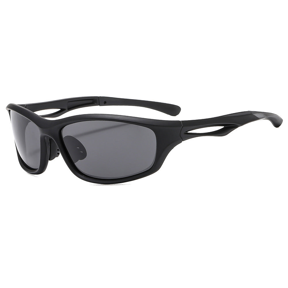 Okulary rowerowe unisex Techsuit 9309, polaryzacyjne, czarno-szare