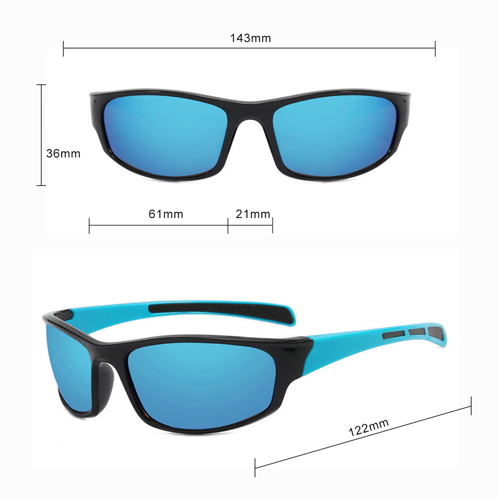 Okulary rowerowe unisex Techsuit 9937, czarno-żółte