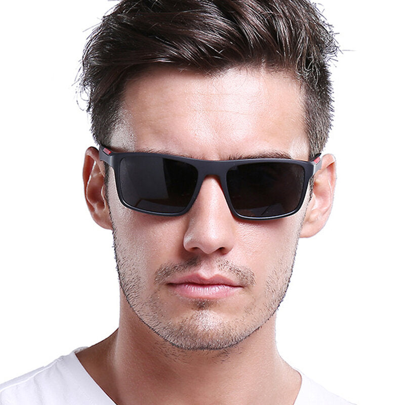 Men's Techsuit TR90 Sunglasses (MM101), Polarized, UV Protection, Matte Black Gray