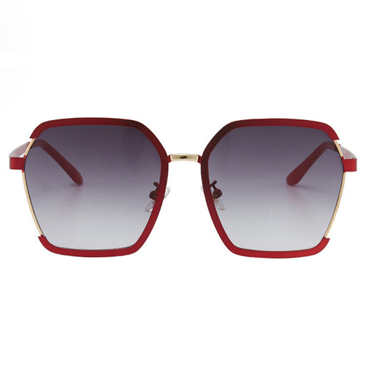 Damskie okulary przeciwsłoneczne Techsuit 191, polaryzacyjne, ochrona UV, czerwone