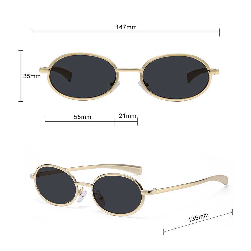 Damskie okulary przeciwsłoneczne Techsuit 3220, złoto-czarne