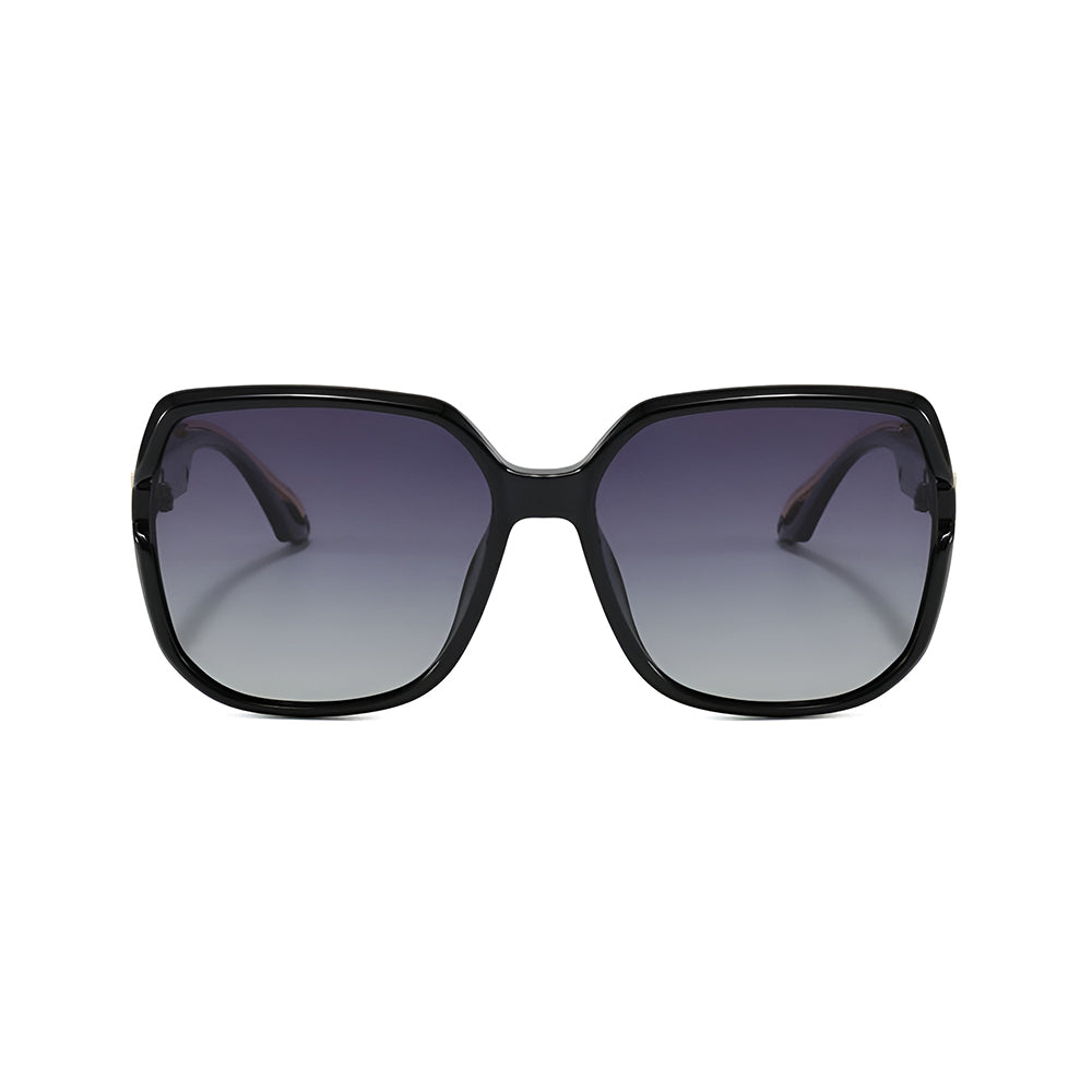 Techsuit 5228 Women's Sunglasses, Polarized, Black and Gold