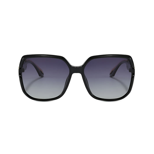 Damskie okulary przeciwsłoneczne Techsuit 5228, polaryzacyjne, czarno-złote