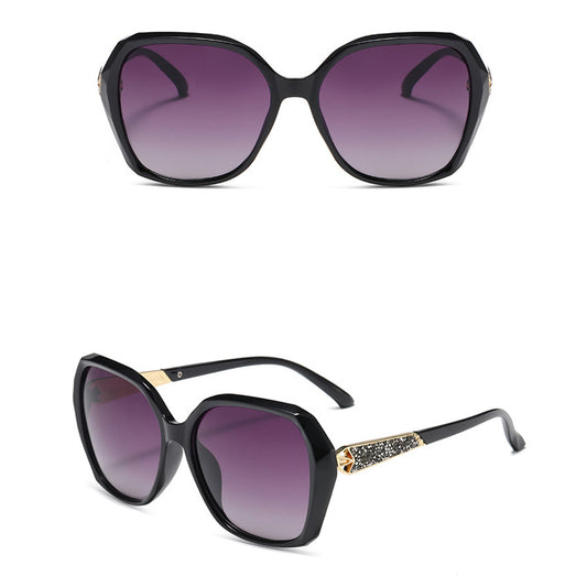 Damskie okulary przeciwsłoneczne Techsuit 5599, polaryzacyjne, ochrona UV, czarno-szare