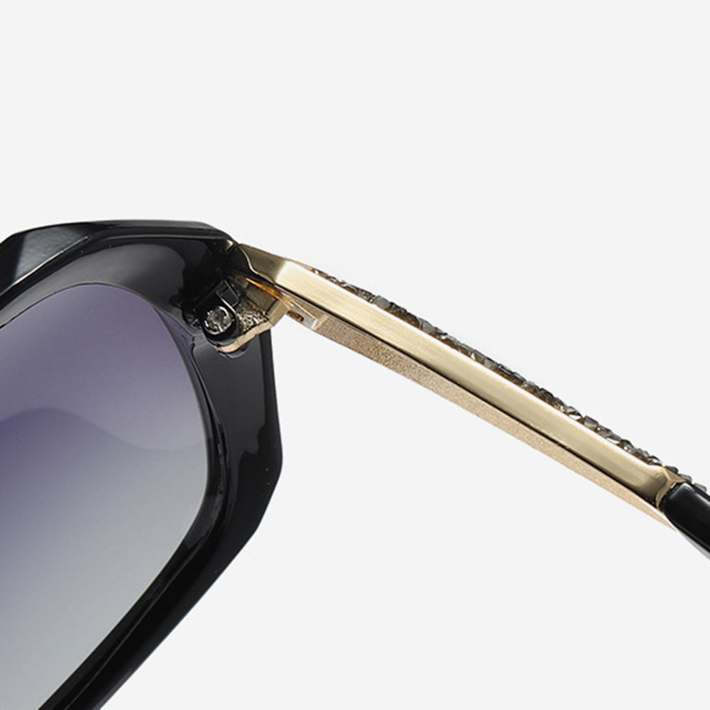 Damskie okulary przeciwsłoneczne Techsuit 5599, polaryzacyjne, ochrona UV, czarno-szare