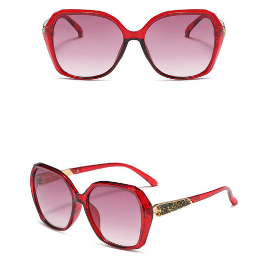 Damskie okulary przeciwsłoneczne Techsuit 5599, polaryzacyjne, ochrona UV, czerwone