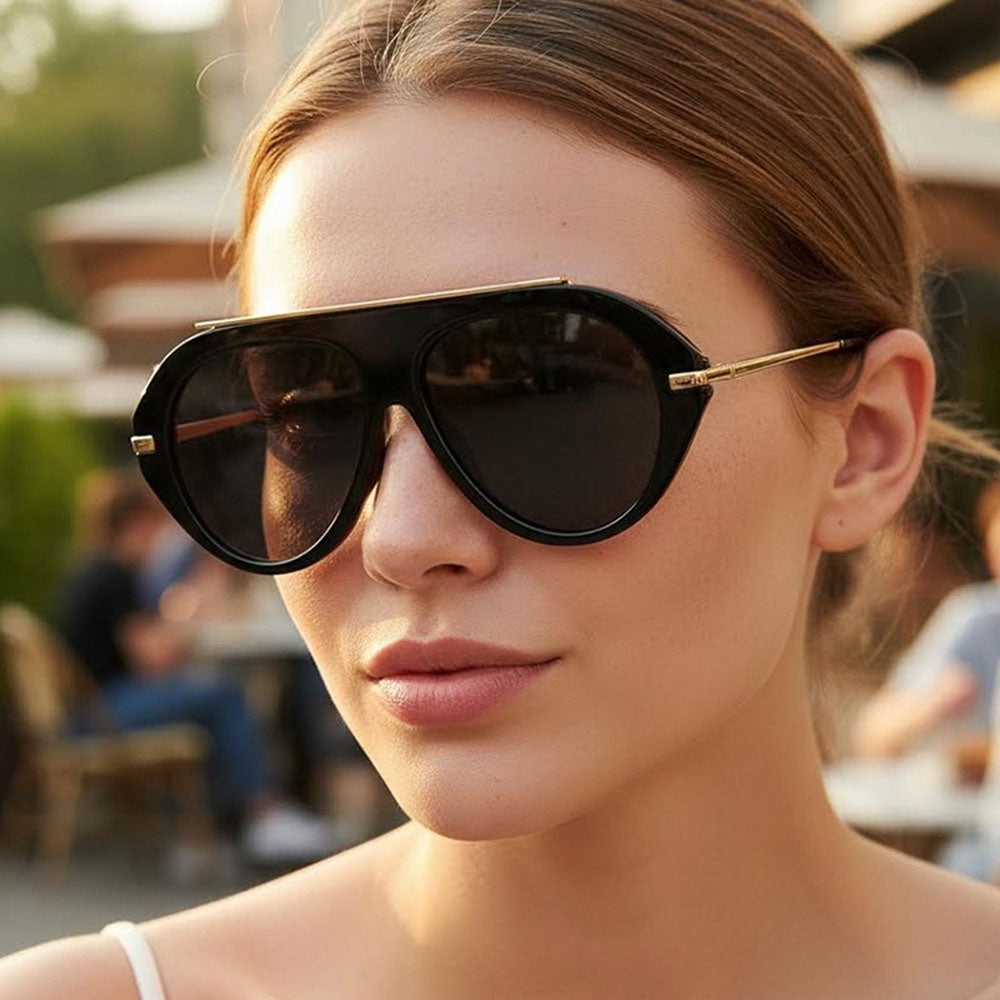 Techsuit 8092 Women's Sunglasses, Black