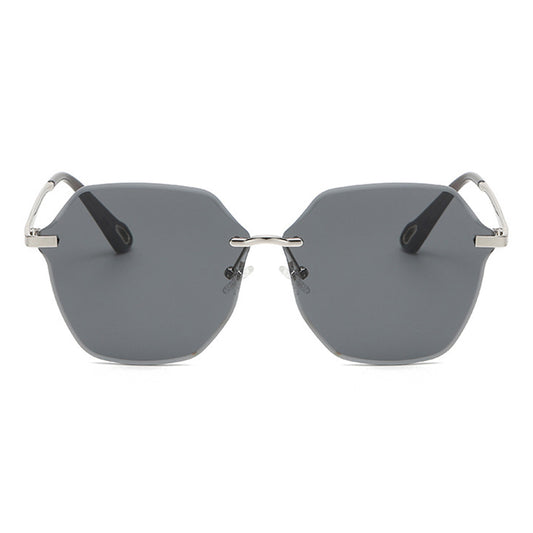 Damskie okulary przeciwsłoneczne Techsuit 8195, czarno-srebrne