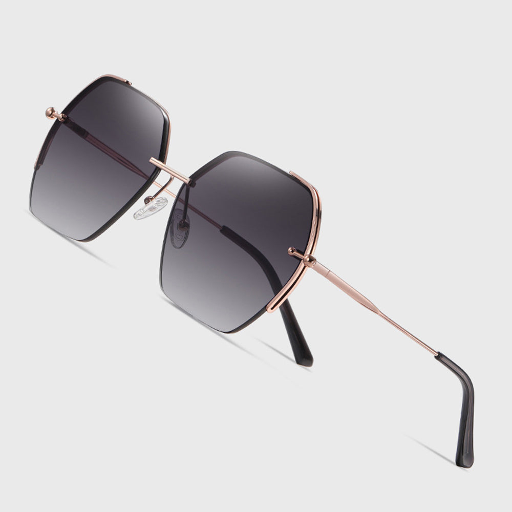 Damskie okulary przeciwsłoneczne Techsuit 8561, srebrno-niebieskie