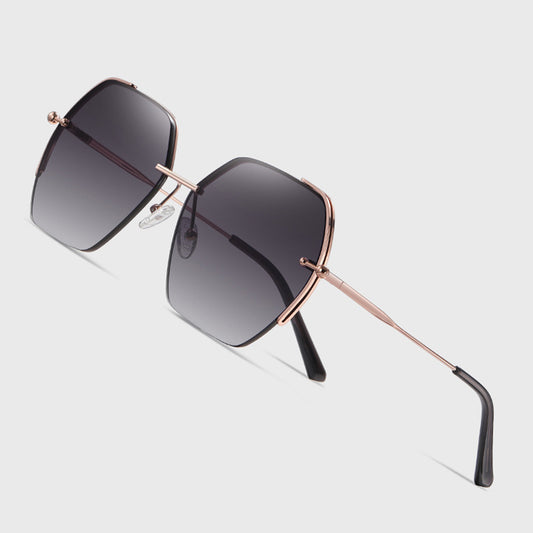 Damskie okulary przeciwsłoneczne Techsuit 8561, srebrno-niebieskie