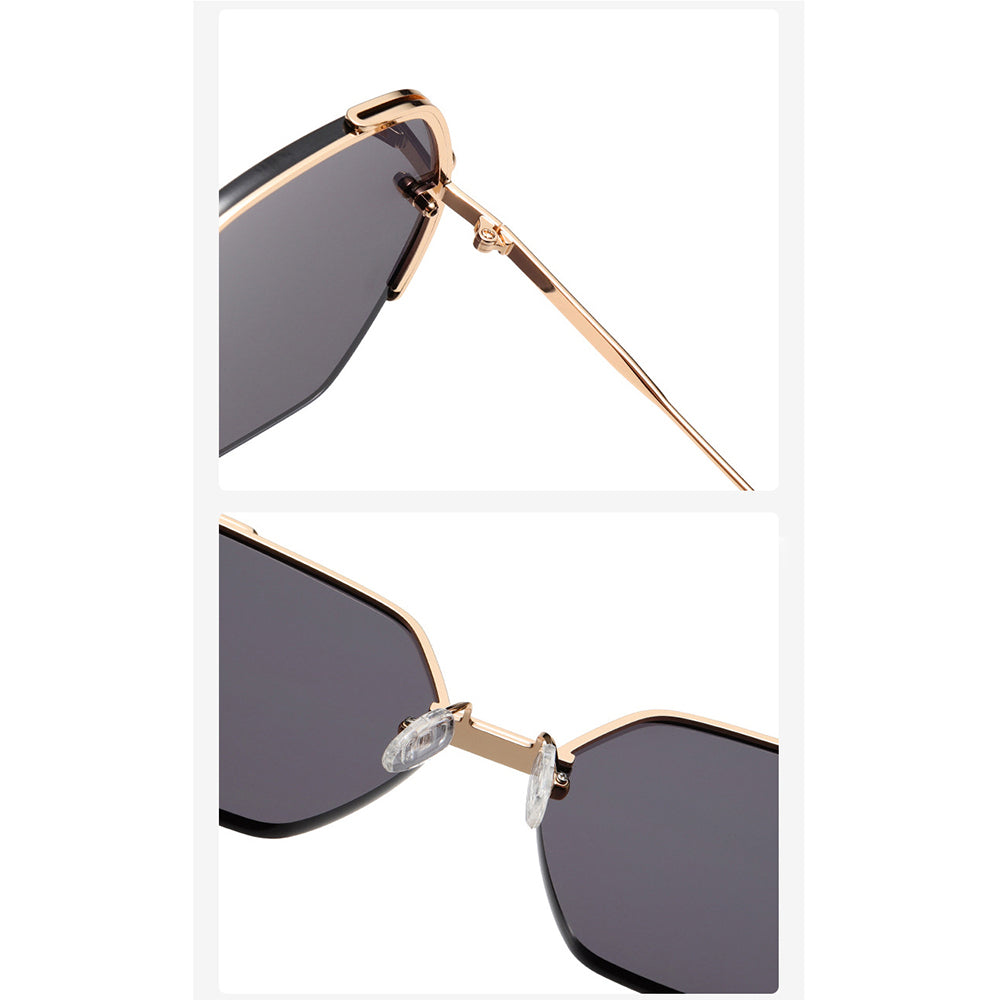Damskie okulary przeciwsłoneczne Techsuit 8561, srebrno-niebieskie