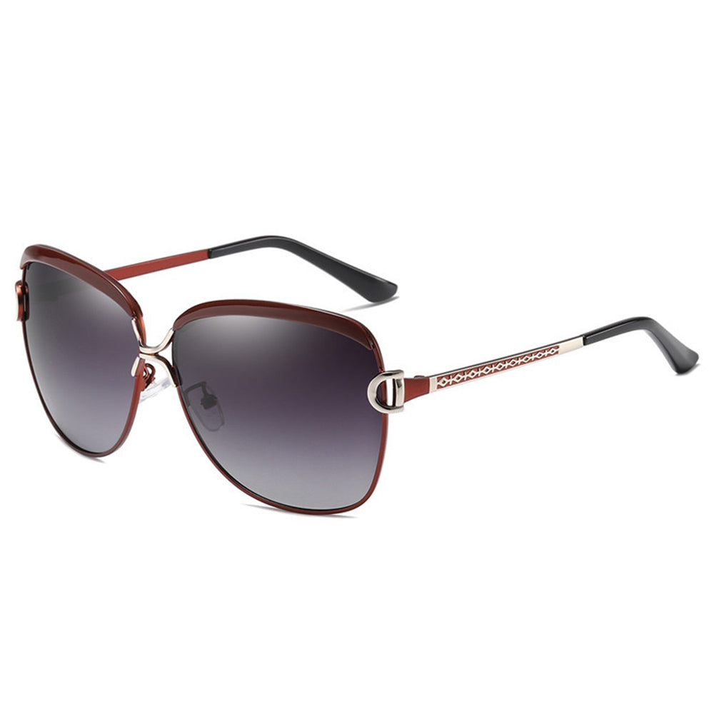 Damskie okulary przeciwsłoneczne Techsuit 8702, polaryzacyjne, ochrona UV, brązowe