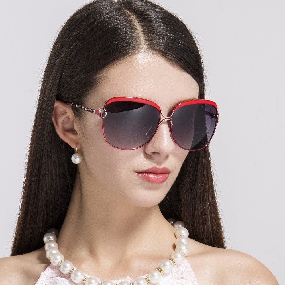 Damskie okulary przeciwsłoneczne Techsuit 8702, polaryzacyjne, ochrona UV, czerwone