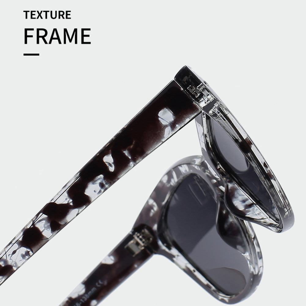 Damskie okulary przeciwsłoneczne Techsuit OD8155-C3, polaryzacyjne, ochrona UV, czarno-brązowe