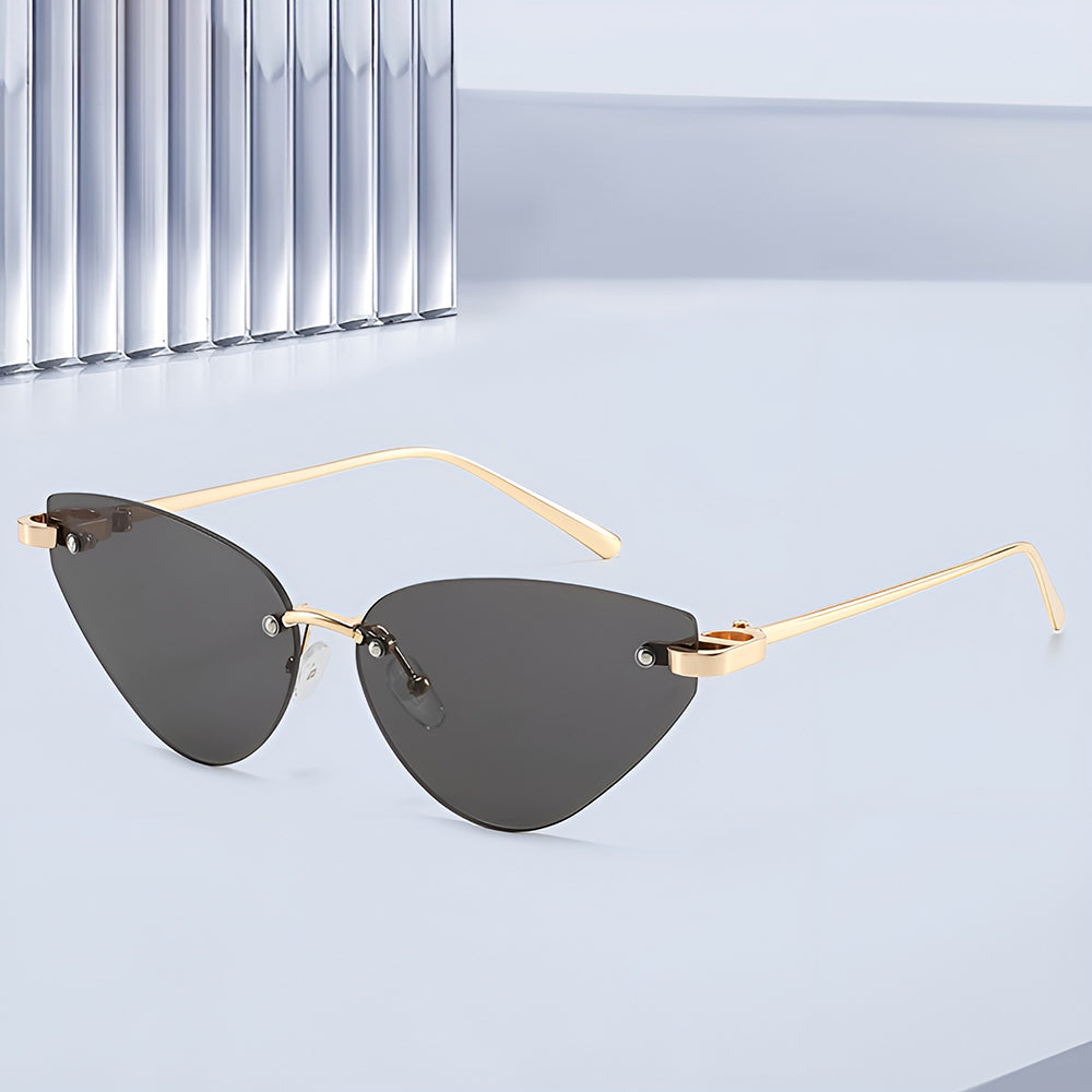 Damskie okulary przeciwsłoneczne Techsuit S099, złoto-czarne