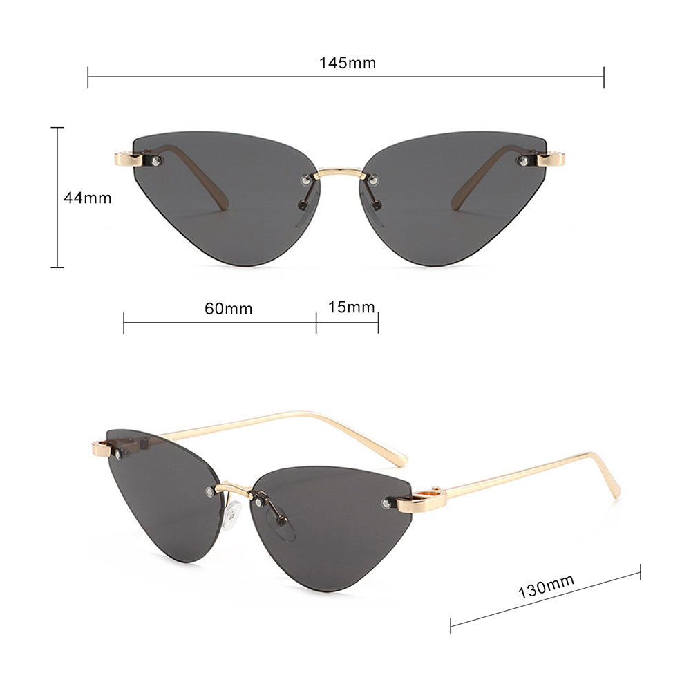 Damskie okulary przeciwsłoneczne Techsuit S099, złoto-czarne
