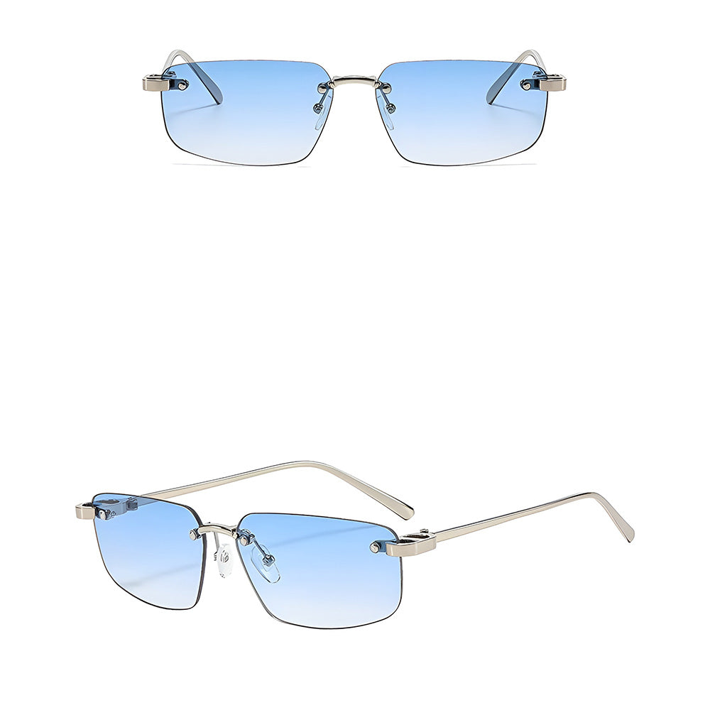 Unisex Techsuit S098 Sunglasses, Silver Blue