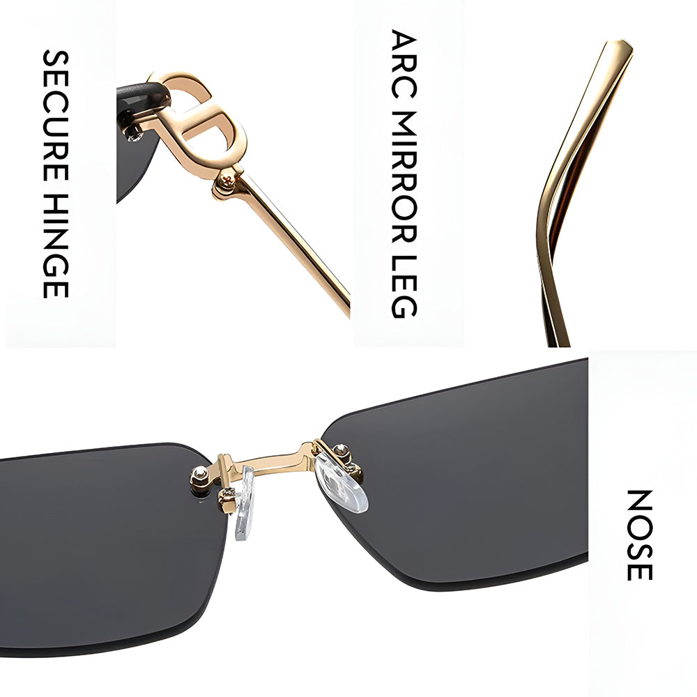 Unisex Techsuit S098 Sunglasses, Gold Brown