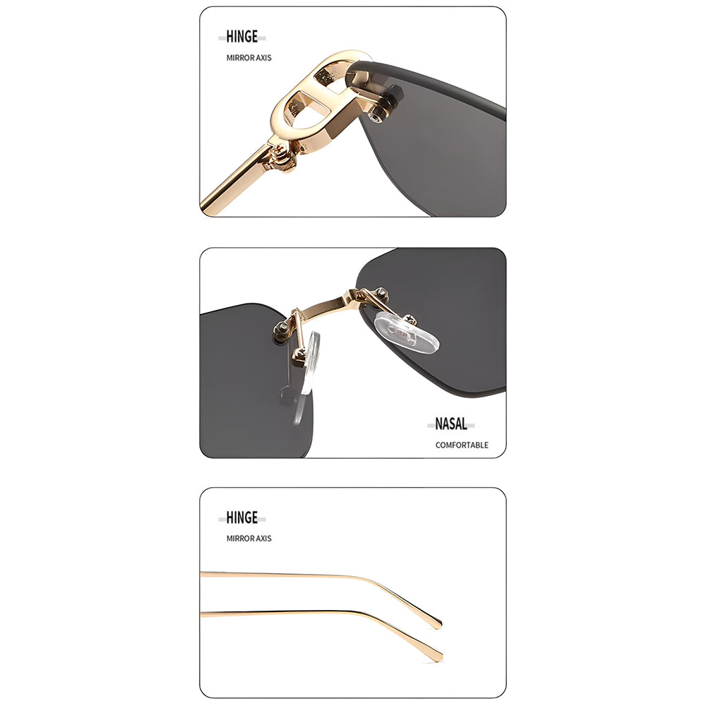 Unisex Techsuit S098 Sunglasses, Gold Brown