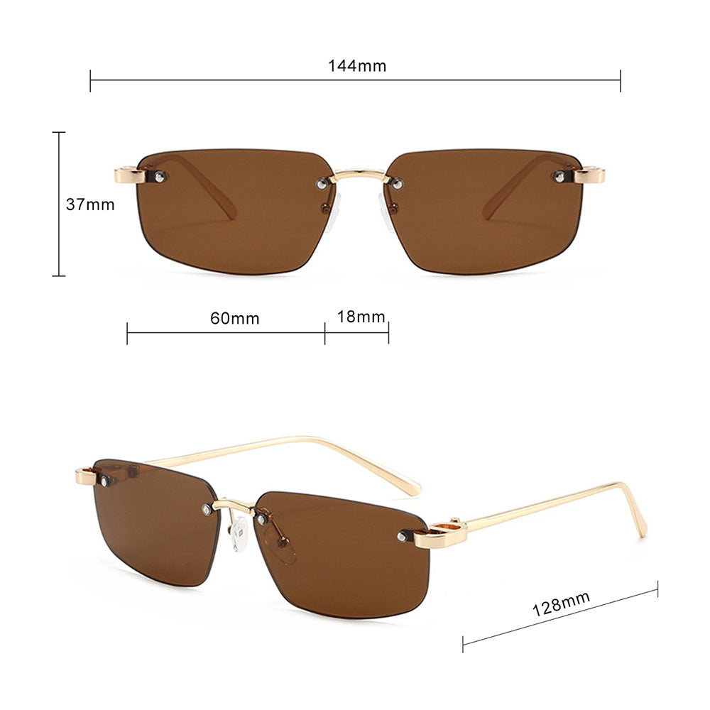 Unisex Techsuit S098 Sunglasses, Gold Brown