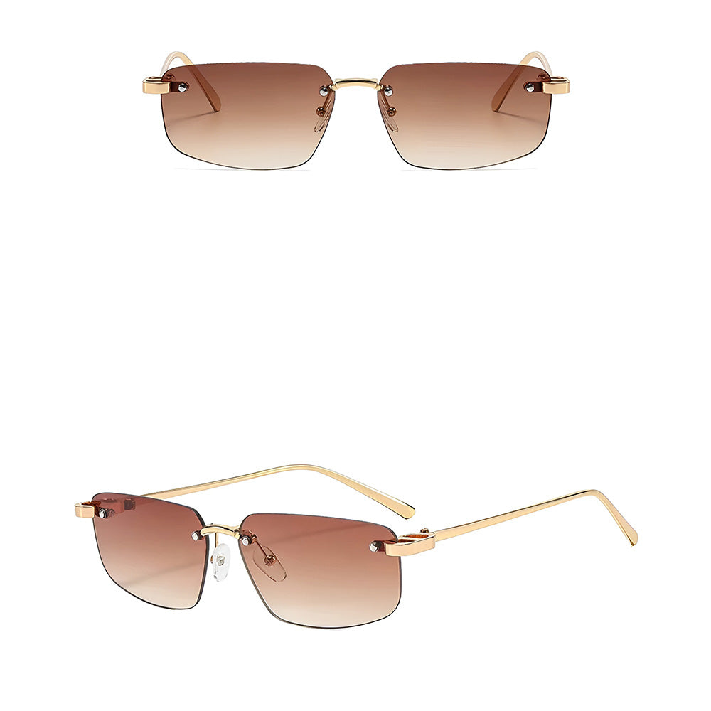 Unisex Techsuit S098 Sunglasses, Gold Light Brown