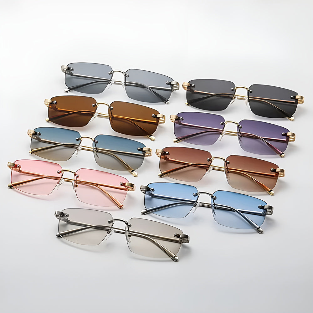 Unisex Techsuit S098 Sunglasses, Gold Light Brown