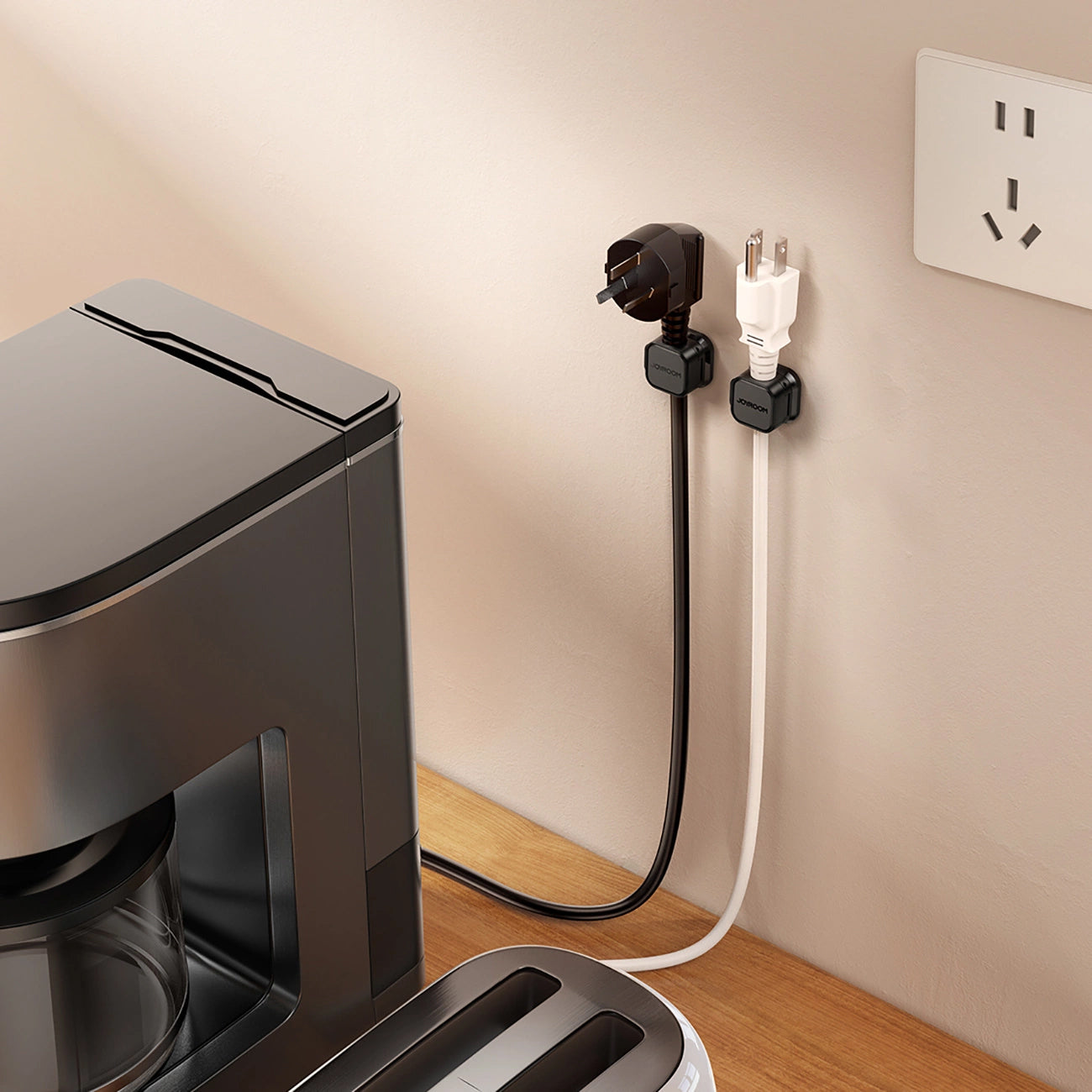 Organizator Kabli Joyroom JR-ZS368, Zestaw 3 Sztuki, Czarny