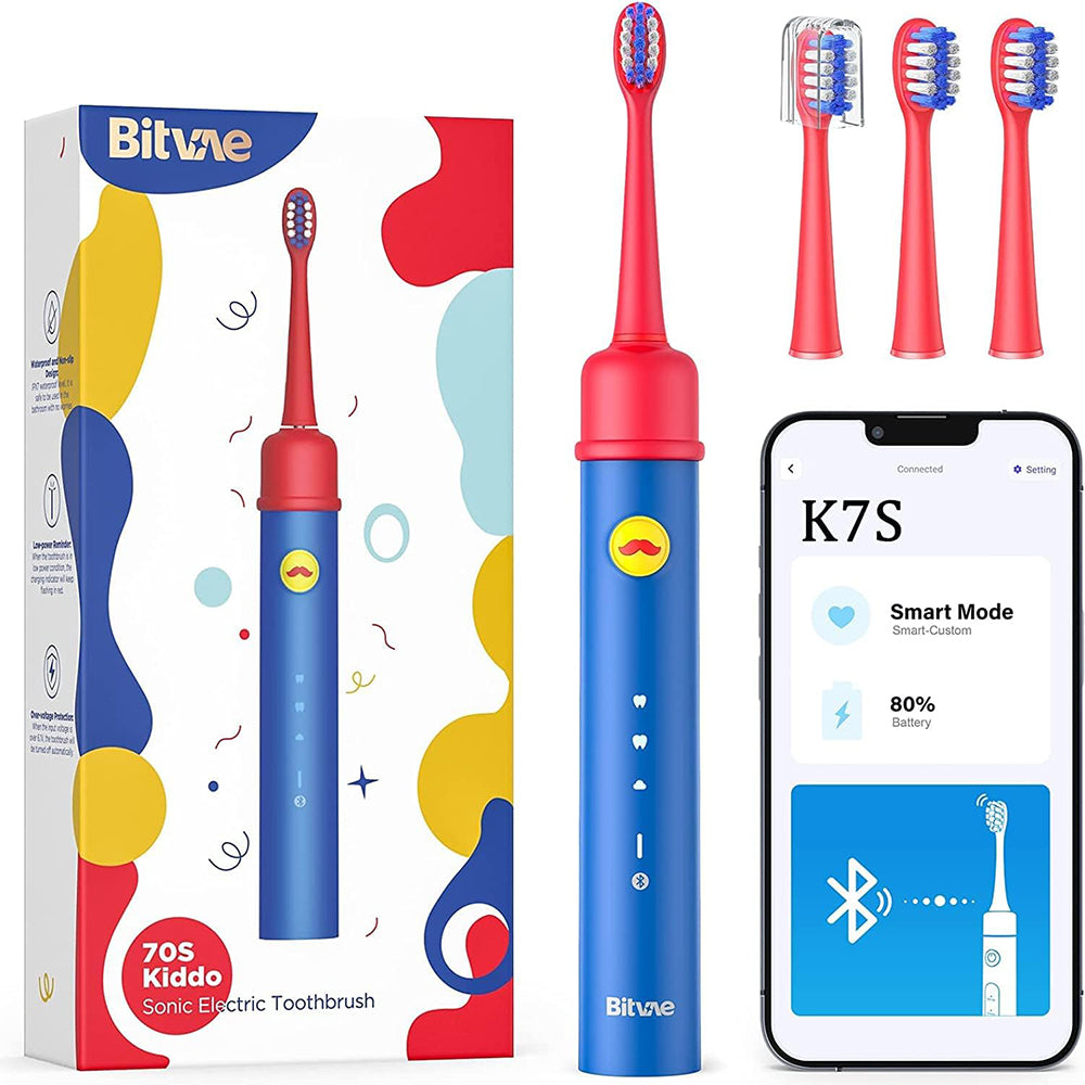 Szczoteczka do zębów elektryczna Bitvae BVK7S Kids, Niebiesko-Czerwona