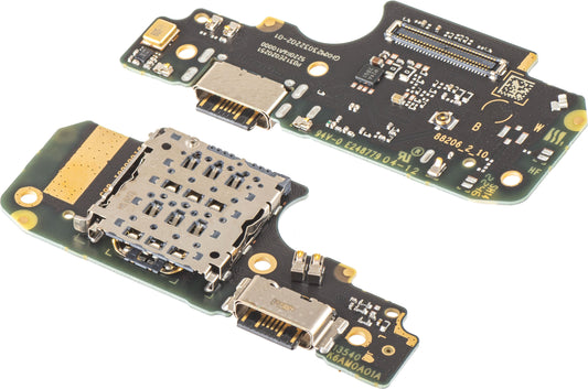 Płyta z Złączem Ładowania - Mikrofon - Moduł Czytnika SIM Xiaomi Redmi Note 12 Pro 4G, Service Pack 5600020K6A00