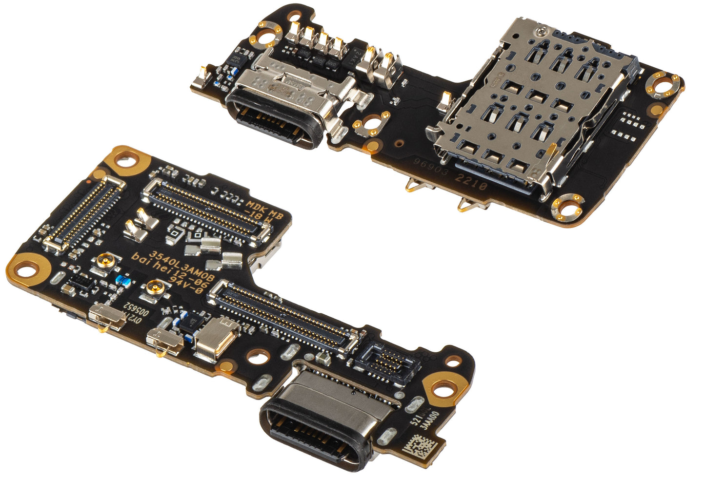 Płyta z Złączem Ładowania - Mikrofon - Moduł Czytnika SIM Xiaomi 12S / 12X / 12, Service Pack 5600010L3A00