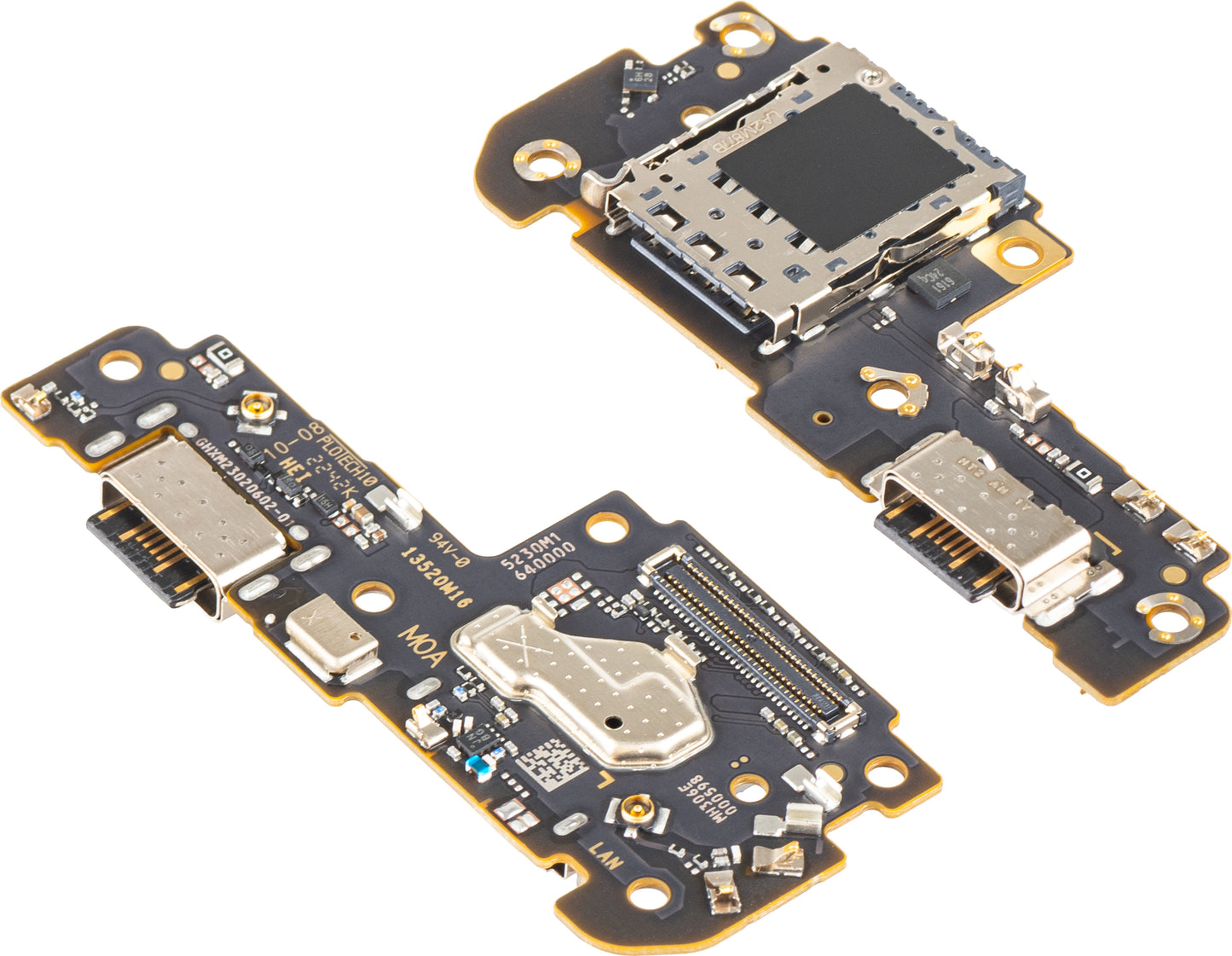 Płyta z Złączem Ładowania - Mikrofon - Moduł Czytnika SIM Xiaomi Redmi Note 12 Pro 5G, Service Pack 5600020M1600