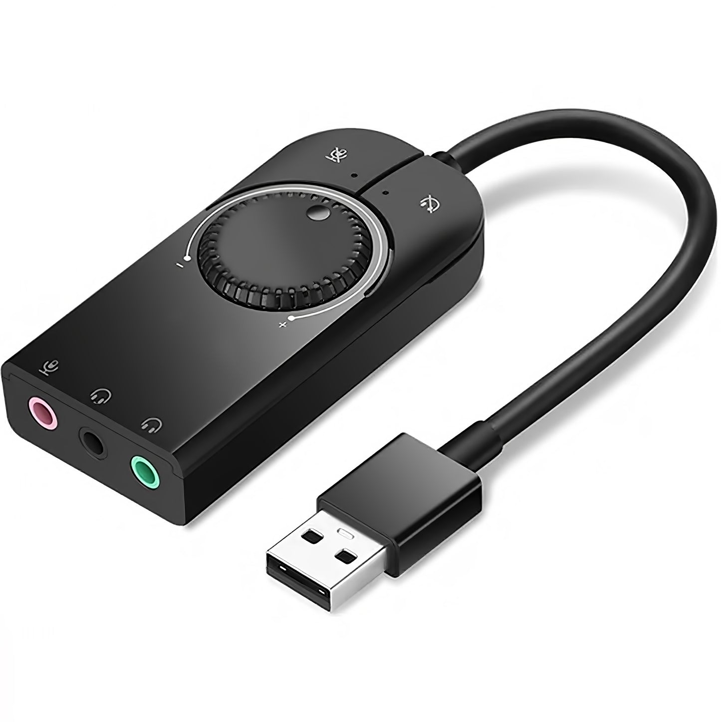 Karta dźwiękowa USB UGREEN CM129, 3 x Jack 3.5mm, Czarna