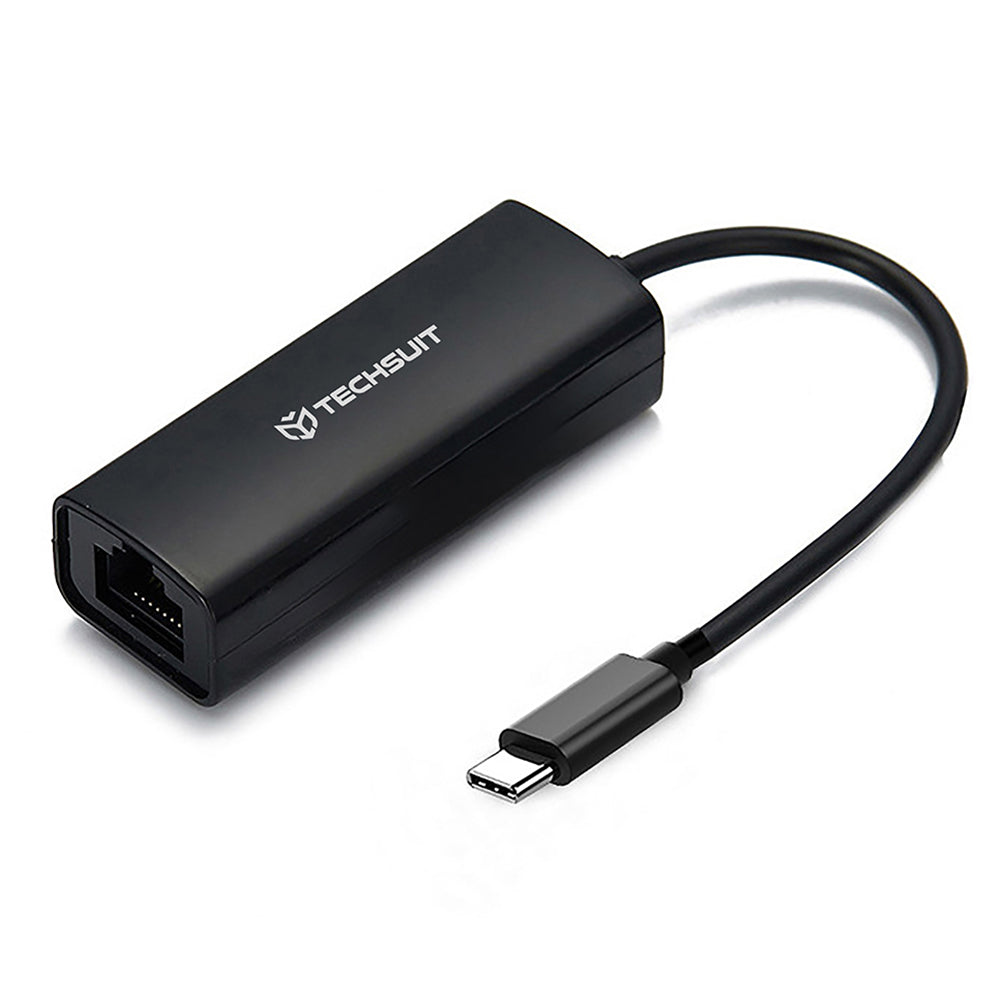 Karta sieciowa Techsuit AC20, RJ45, USB-C, Czarna